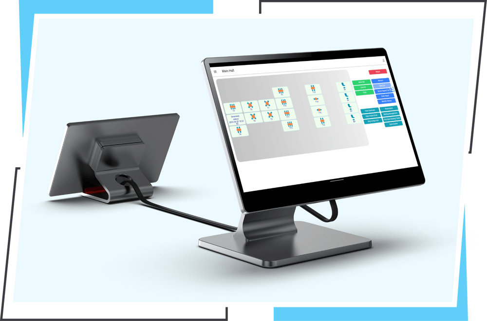 CaPOS A100 dual-screen restaurant POS terminal — Canada's leading cloud POS
