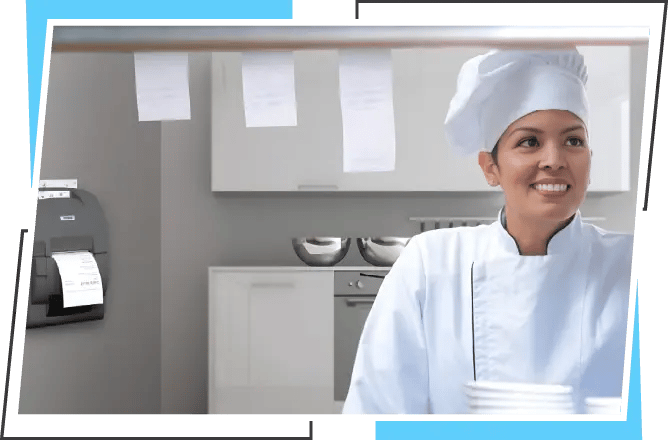 Chef viewing order tickets