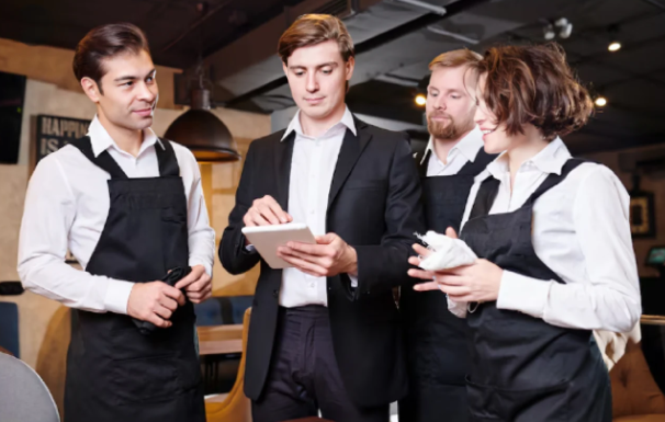 Restaurant staff with tablet - CaPOS