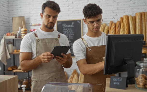 Bakery staff using CaPOS - CaPOS