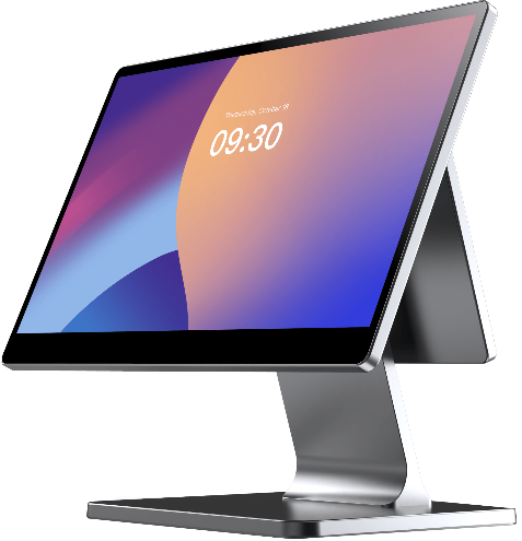 Professional restaurant POS terminal hardware on counter