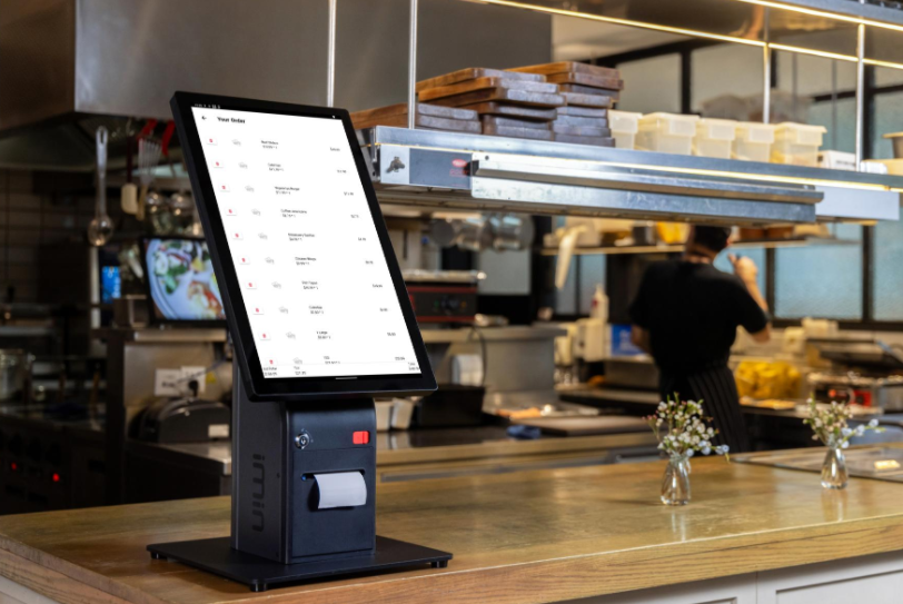 CaPOS host stand with tablet for table management